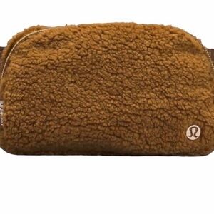 lululemon athletica Brown Faux-Sherpa Crossbody Belt Bag. Worn once